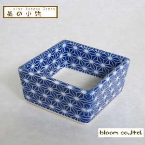 美の小物　角小鉢七宝(青藍)　美濃焼　日本製