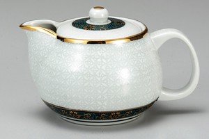 Kutani ware Japanese Teapot White Cloisonne