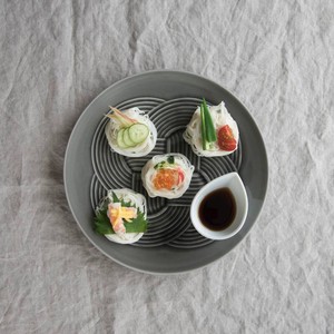 小田陶器 結(musubi) 25.5cm大皿 墨[日本製/美濃焼/和食器]