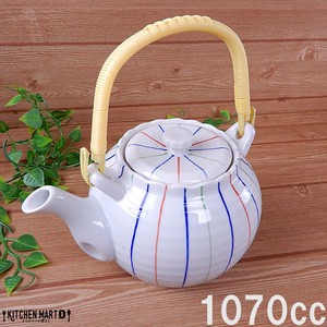 Japanese Teapot Earthenware For Guests Pottery Tea Pot 1070cc 6-go
