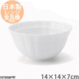 Mino ware Donburi Bowl White Pottery M Miyama Made in Japan