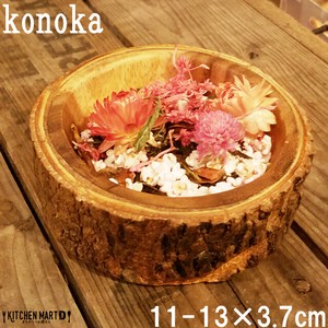 【Konoka】ボウル 11-13cm 丸 丸型 アカシア 木製 木 天然木 切り株 丸太 インテリア 雑貨 手作り カフェ