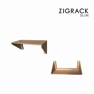 ZIGRACK  SLIM ナチュラル Sサイズ 幅34cm 石膏ボード対応シェルフ ウォールラック 壁掛け棚