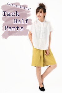 Knee-Length Pant Cotton Linen