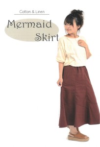 Skirt Cotton Linen Switching Mermaid Skirt