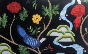特価(セール品) ファブリック　北欧アート scandinavian fabric panel boras　Birdland　BK-L