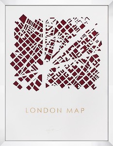 特価(セール品) アートフレーム 3D MAP ART LONDON