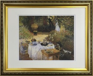 アートフレーム　名画　クロード・モネ Claude Monet 庭園での昼食