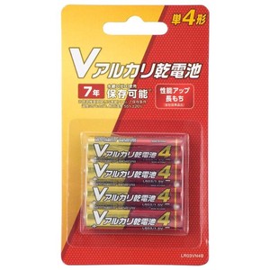 Vアルカリ単4乾電池 　4Pブリスター【まとめ買い10点】