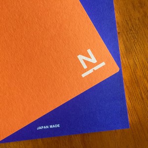 ノンブルノート「N」（#01オレンジ×ロイヤルブルー）Nombre Notebook N