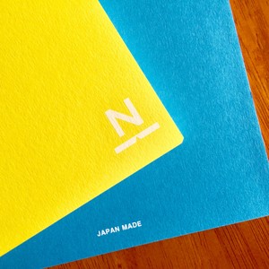 ノンブルノート「N」（#02イエロー×スカイブルー）Nombre Notebook N