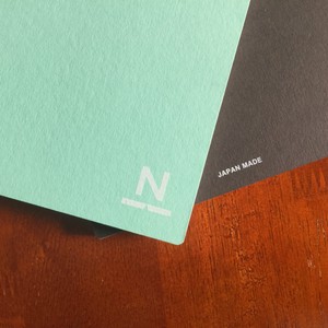 ノンブルノート「N」（#06ミントグリーン×チョコレート）Nombre Notebook N