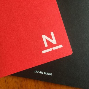 ノンブルノート「N」（#08レッド×ブラック）Nombre Notebook N