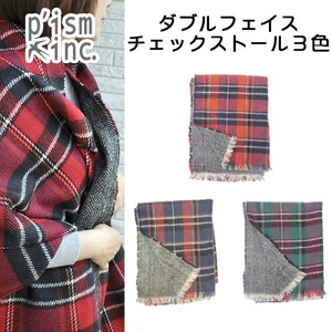 Stole Double- faced Check Stole 3-colors