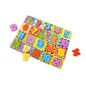 【ベビー・キッズおもちゃ】【木製おもちゃ】3Dナンバーパズル
