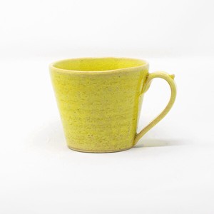 Shigaraki ware Mug Yellow Saucer