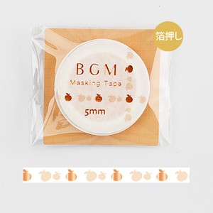 BGM マスキングテープ「 ミカン  オレンジ 」5mm MASKING TAPE