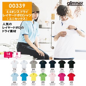 Polo Shirt Plain Color Layered Unisex