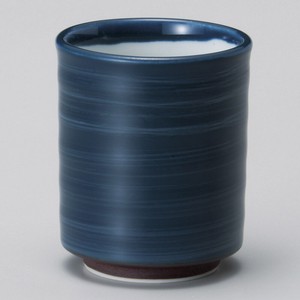 青彩刷毛寿司湯呑み310cc 陶器 日本製 美濃焼