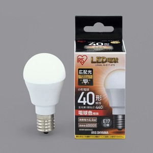 【アイリスオーヤマ　照明　LED電球】　LED電球　E17　広配光タイプ　40形　昼白色・電球色相当