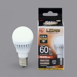 【アイリスオーヤマ　照明　LED電球】　LED電球　E17　広配光タイプ　60形　昼白色・電球色相当