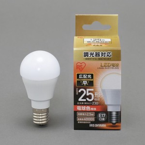 【アイリスオーヤマ　LED電球】LED電球E17広配光タイプ調光器対応25形昼白色・電球色相当