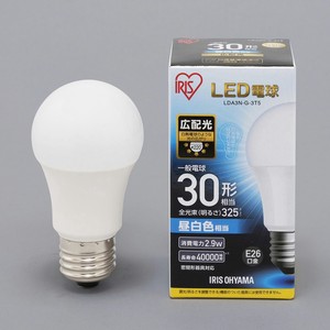 【アイリスオーヤマ　照明　LED電球】　LED電球 E26 広配光タイプ 昼白色 30形相当（325lm）