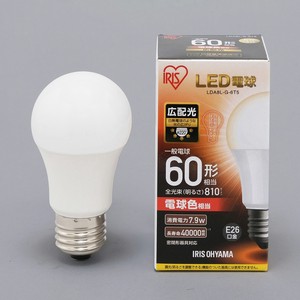 【アイリスオーヤマ　照明　LED電球】　LED電球 E26 広配光タイプ 電球色 60形相当（810lm）