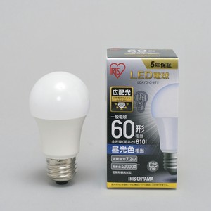 【アイリスオーヤマ　照明　LED電球】　LED電球 E26 広配光タイプ 昼光色 60形相当（810lm）