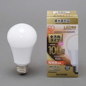 【アイリスオーヤマ　照明　LED電球】　LED電球 E26 調光 全方向タイプ 電球色 100形相当（1520lm）