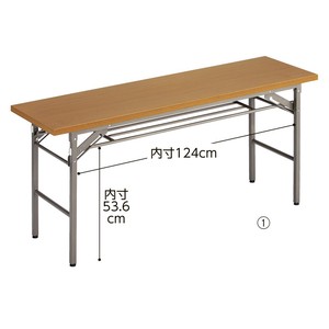 【いちおし商品】折りたたみテーブル W150cm 棚付き
