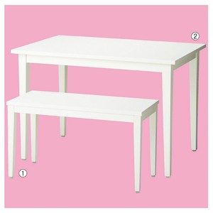 【オリジナル什器】木製テーブル テーパー脚 ホワイト
