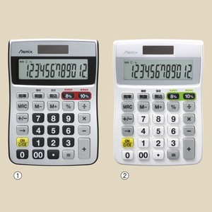 12桁W税率計算対応電卓