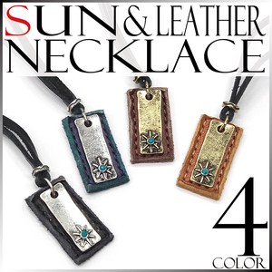 Leather Chain Necklace Spring/Summer Leather Unisex Ladies' Men's Simple