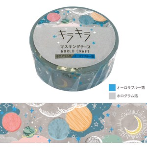 DECOLE Washi Tape Kira-Kira Masking Tape Planets Moon 15mm