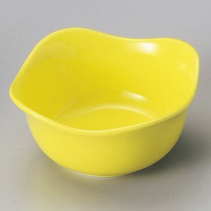 黄釉角珍味　8×8×4cm 小付け 小鉢
