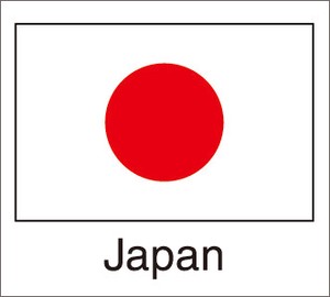 国旗シール　【Japan】　19×21mm