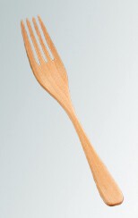 Plain Wood Dessert Fork