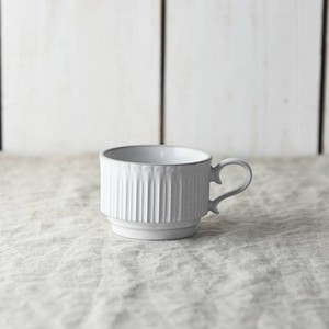 シュシュ・グレース スタックコーヒーカップ ラスティックホワイト[日本製/美濃焼/洋食器]