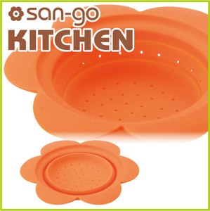 Strainer Flower Kitchen Silicon Orange