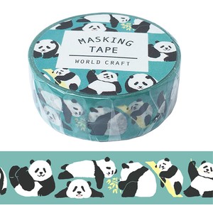 【マスキングテープ 15mm panda】パンダ 雑貨 動物 手帳 シール 文房具 デコレーション