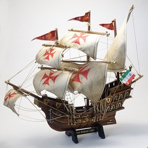 イタリア製 モデルシップ  サンガブリエル号 バスコ・ダ・ガマ 帆船模型 完成品  アンティーク風