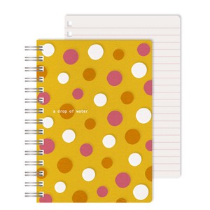 Notebook A6 Size Orange W Ring Note Made in Japan
