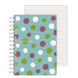 Notebook Blue A6 Size W Ring Note Made in Japan