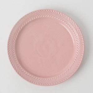 Hasami ware Main Plate Pink Rosemary Made in Japan