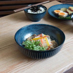 Mino ware Main Dish Bowl Indigo M Made in Japan