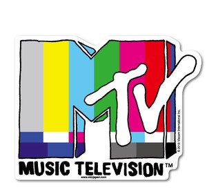 MTV ロゴウォールステッカー カラーバー 音楽 ミュージック インテリア アメリカ 人気 DW003 グッズ