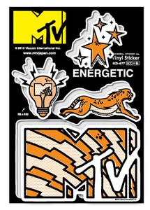 MTV ロゴフィールステッカー ENERGETIC 音楽 ミュージック アメリカ 人気 LCS677 グッズ