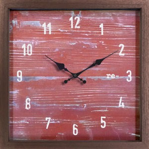 インテリアクロック　レッド Clock re- Red