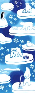 Tenugui Towel Polar Bears Made in Japan